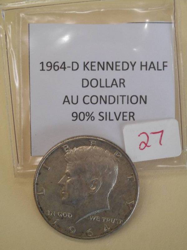 1964-D Kennedy Half Dollar, 90% Sil...