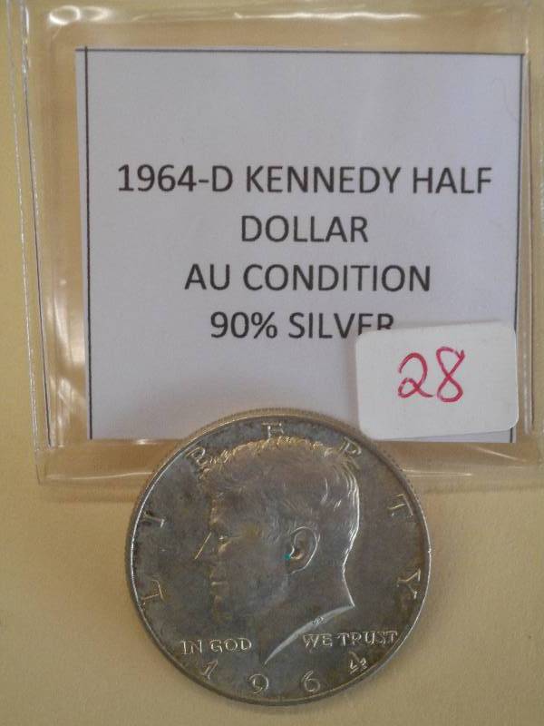 1964-D Kennedy Half Dollar, 90% Sil...