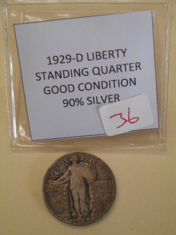 1929-D Standing Liberty Quarter, 90...