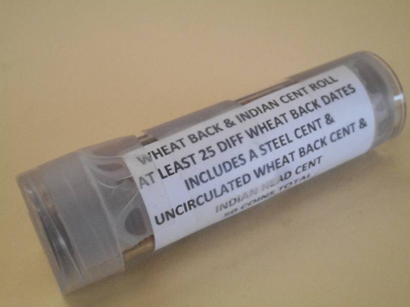 (1) Roll Of Wheat Back & Indian Hea...