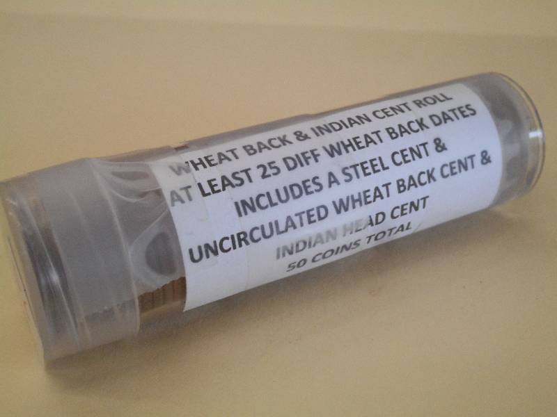 (1) Roll Of Wheat Back & Indian Hea...
