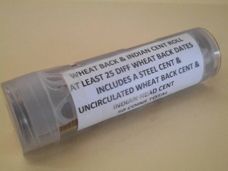 (1) Roll Of Wheat Back & Indian Hea...