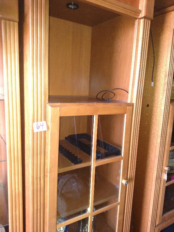 very large solid wood entertainment center