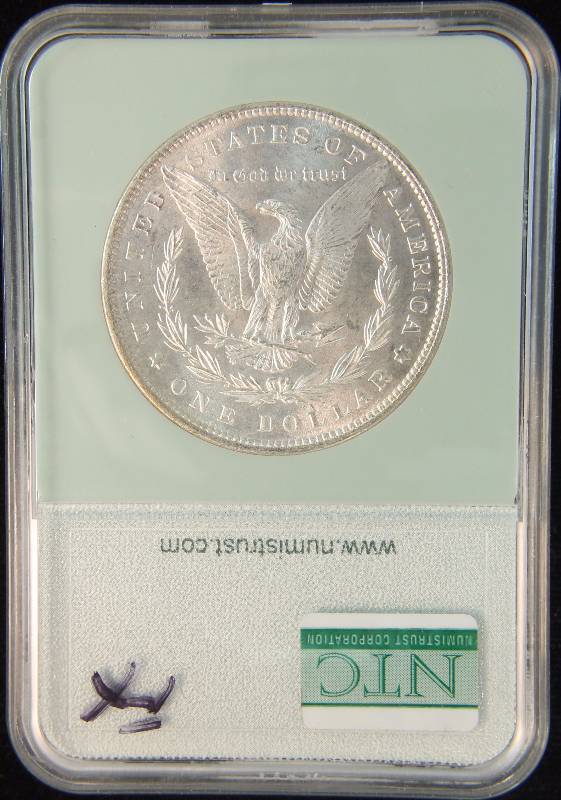 1898 MORGAN SILVER DOLLAR CERTIFIED MS65 BY NTC