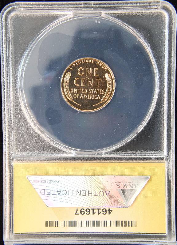 1958 PROOF LINCOLN WHEAT CENT CERTIFIED PF67 RED BY ANACS