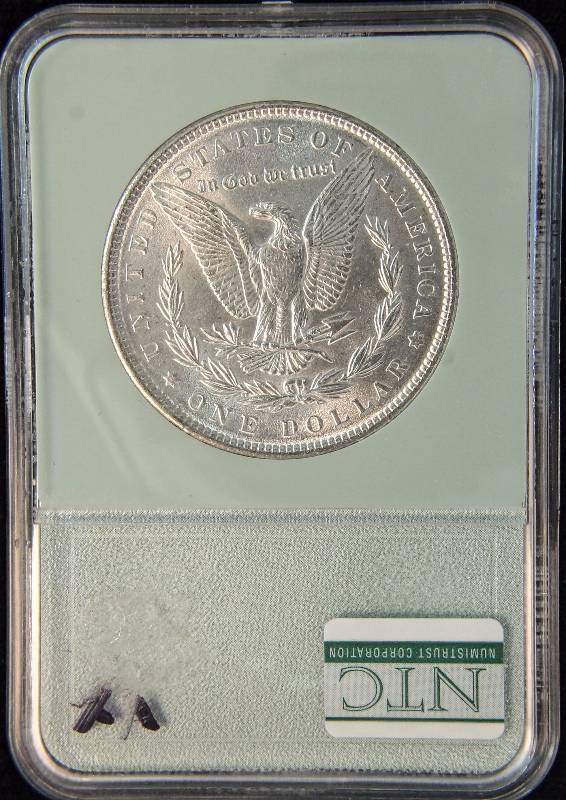 1890 MORGAN SILVER DOLLAR CERTIFIED MS66 BY NTC