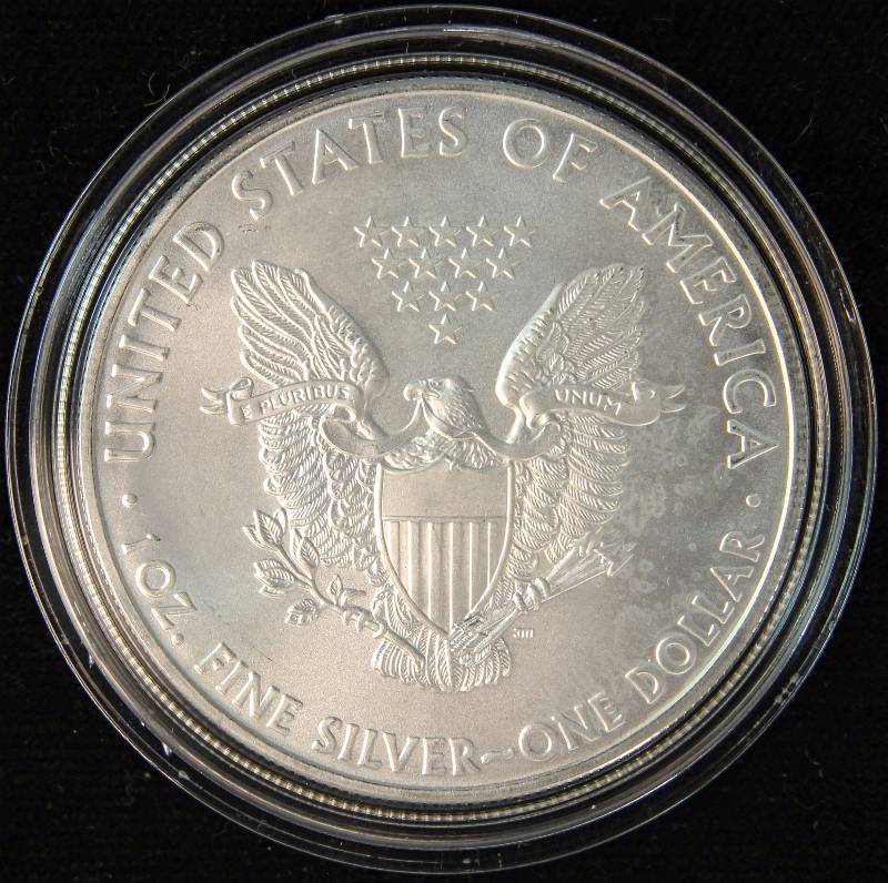 2009 AMERICAN SILVER EAGLE .999 FINE SILVER 1 TROY Oz. IN AIRTITE HOLDER