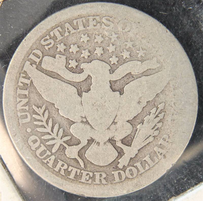 1899 BARBER SILVER QUARTER AG