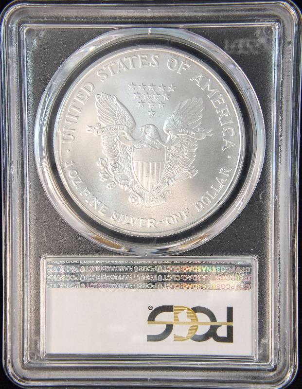 2007 AMERICAN SILVER EAGLE 1 TROY OZ. .999 FINE SILVER MS69 PCGS