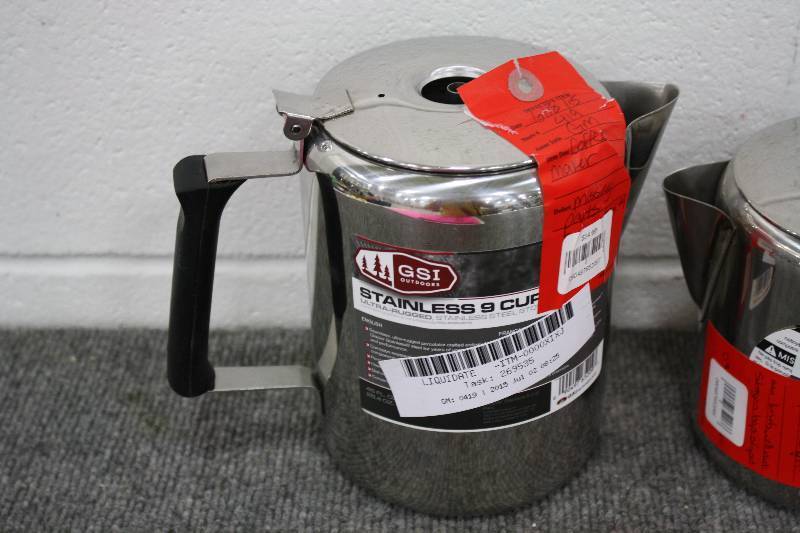 lot 104 image: Stainless Stovetop Coffee Pot