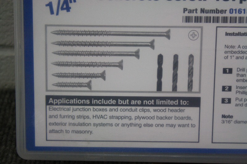 lot 53A image: Fastenal Concrete Screws 107pc Assortment Set