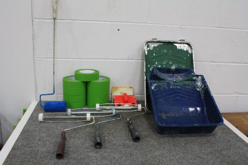 lot 57 image: Painting Lot, Tape, Rollers & Pans