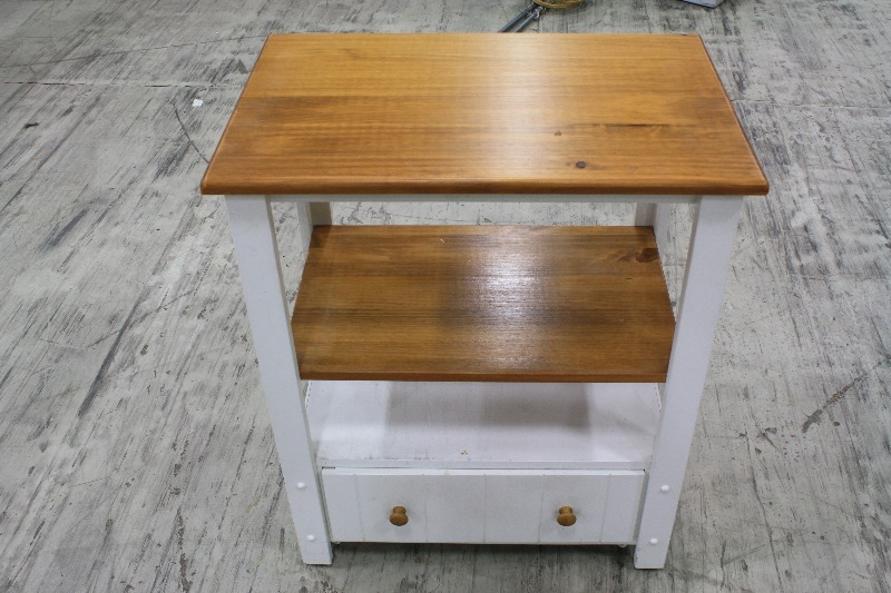 lot 98 image: White Kitchen Cart