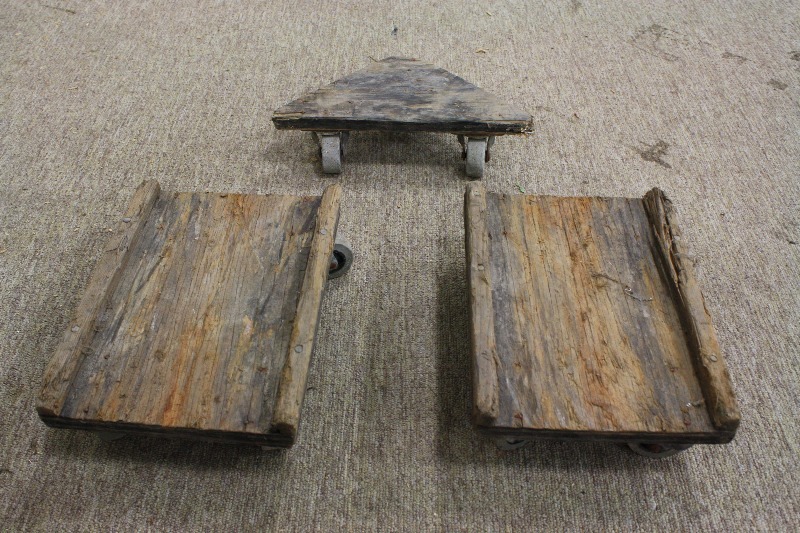 lot 127 image: Homemade Wood Casters