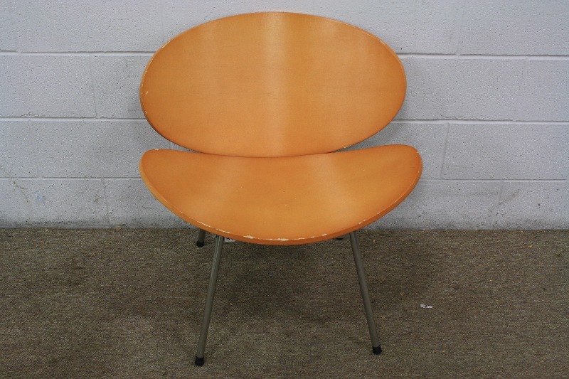 lot 150 image: Orange Wood  Oval Chair