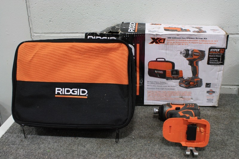 lot 173 image: Rigid 18V Impact Driver with Case PARTSREPAIR
