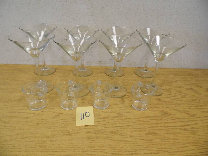 lot 110 image: Martini Glasses and Espresso Cups