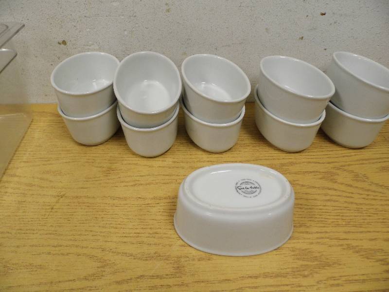 lot 157 image: Lot of 11 Sur la Table Crocks & Cambro Container
