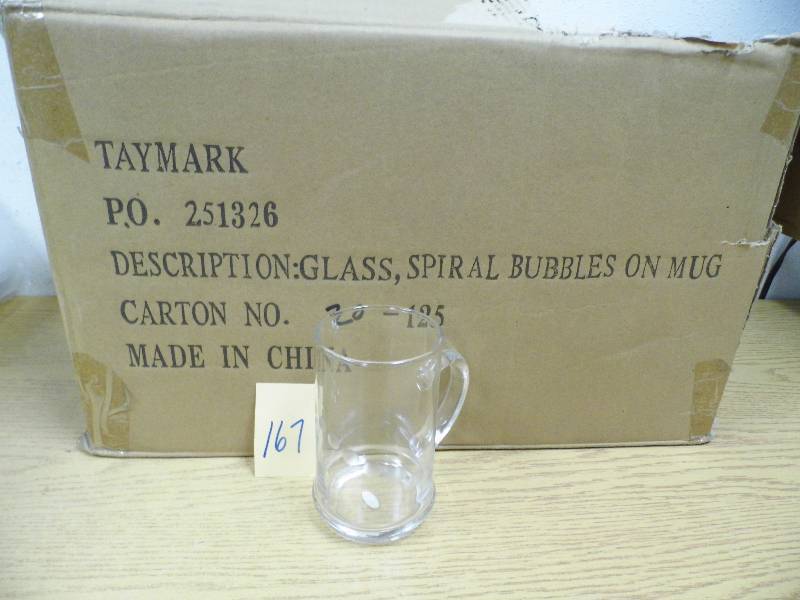 lot 167 image: Case of 24 Sipral Bubble Glass Mugs