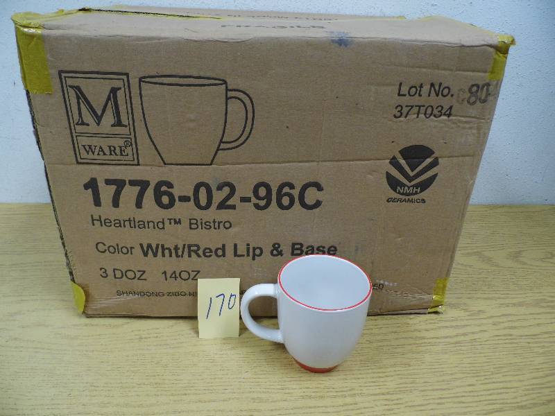 lot 170 image: Case of 36 Heartland Bistro Coffee Mugs