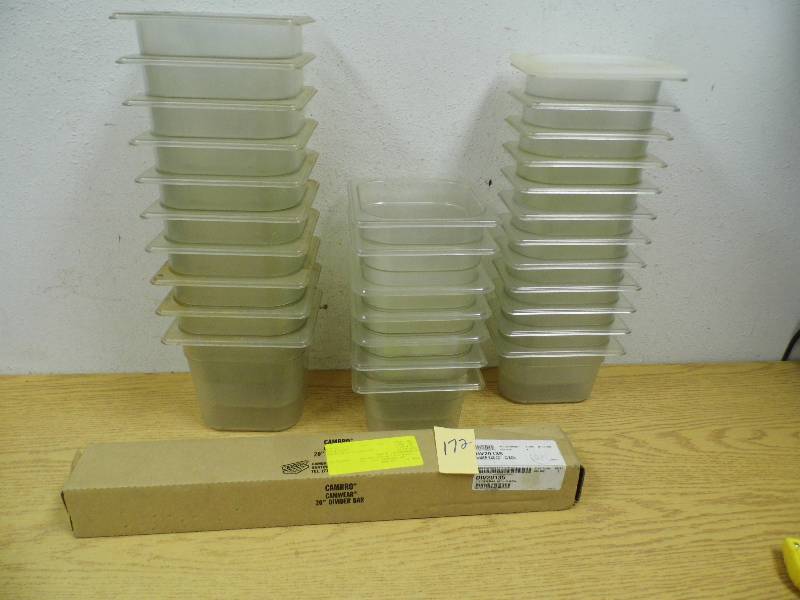 lot 172 image: Assorted Cambro Containers & New Divider Bars