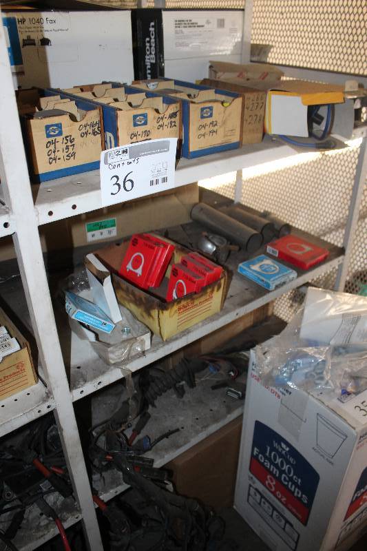 lot 36 image: Contents Including Hardware, Bosch Ignition Parts, And More