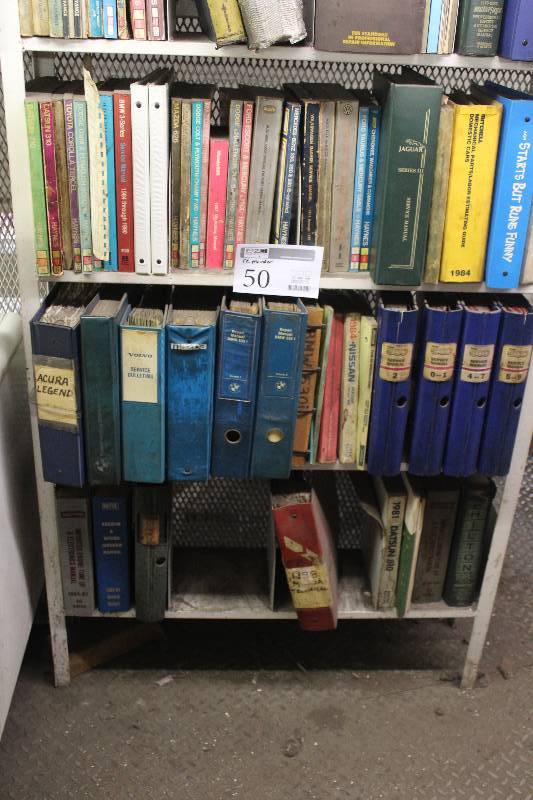 lot 50 image: Remaining Rows of Automotive Manuals