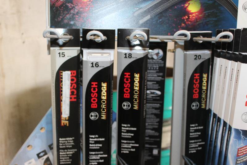 Bosch Wiper Blade Rack w/ Blades Como Imports Auto Repair Shop