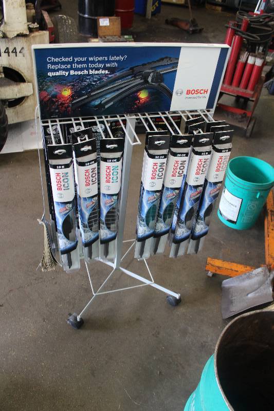 Bosch Wiper Blade Rack w/ Blades Como Imports Auto Repair Shop