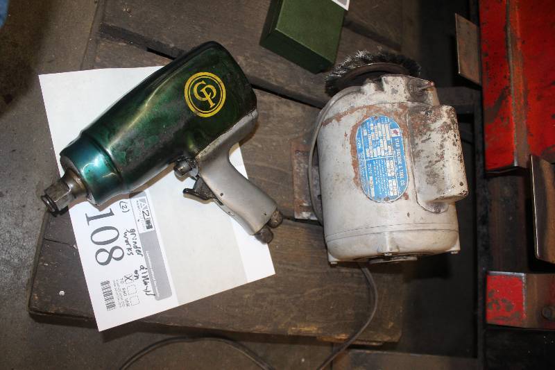 lot 108 image: Lot of (2) Tools Including 1) Star Continuous Duty Grinder AND 1) Air Impact Wrench