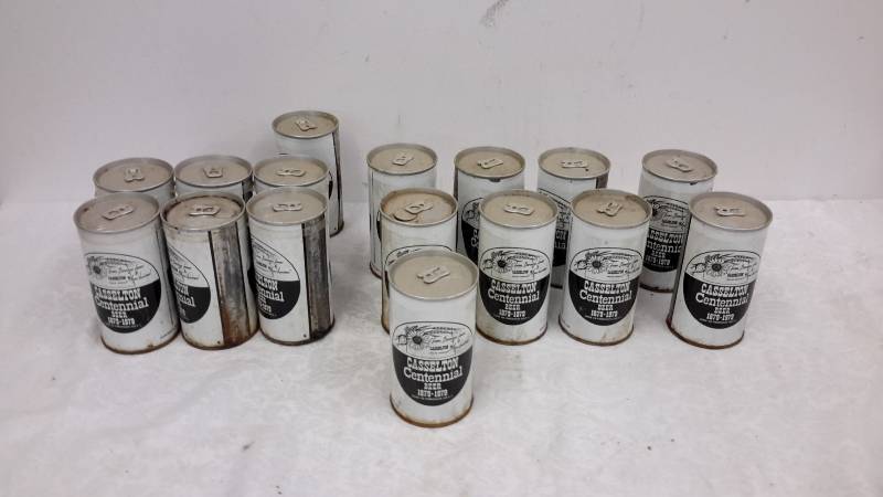 lot 89 image: Casselton Centennial Beer cans
