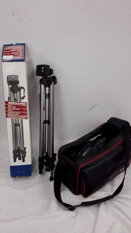 lot 98 image: Sony camcorder and tripod