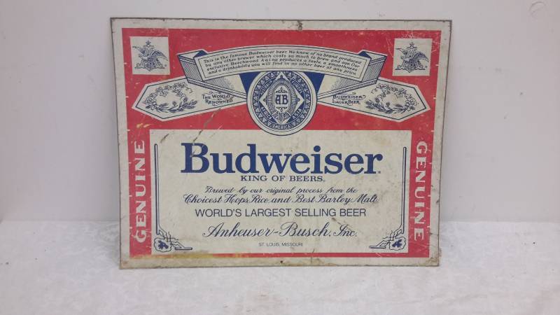 lot 157 image: Budweiser sign