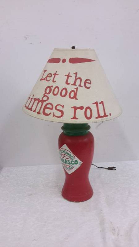 lot 166 image: Tabasco lamp