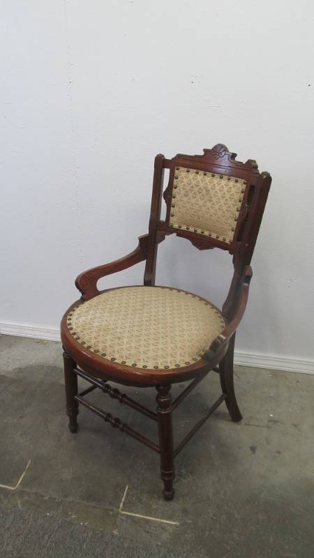 Antique Upholstered Armchair