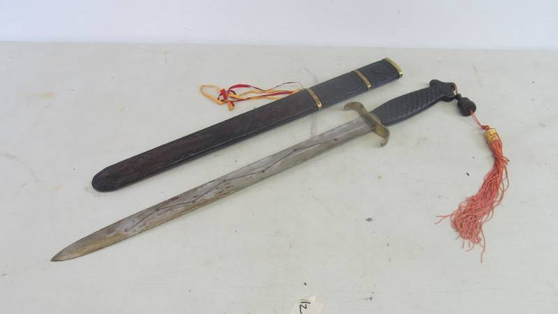 Vintage Sword in Wood Sheath