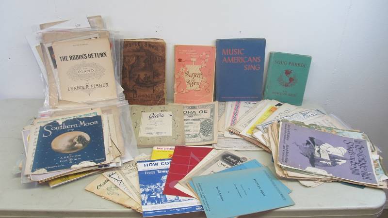 HUGE Lot of Antique Sheet Music & Song Books