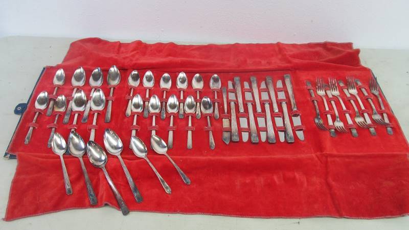 Antique Silver Plated Flatware Sets in Cases