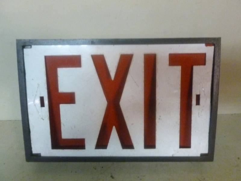 lot 163 image: Exit Sign