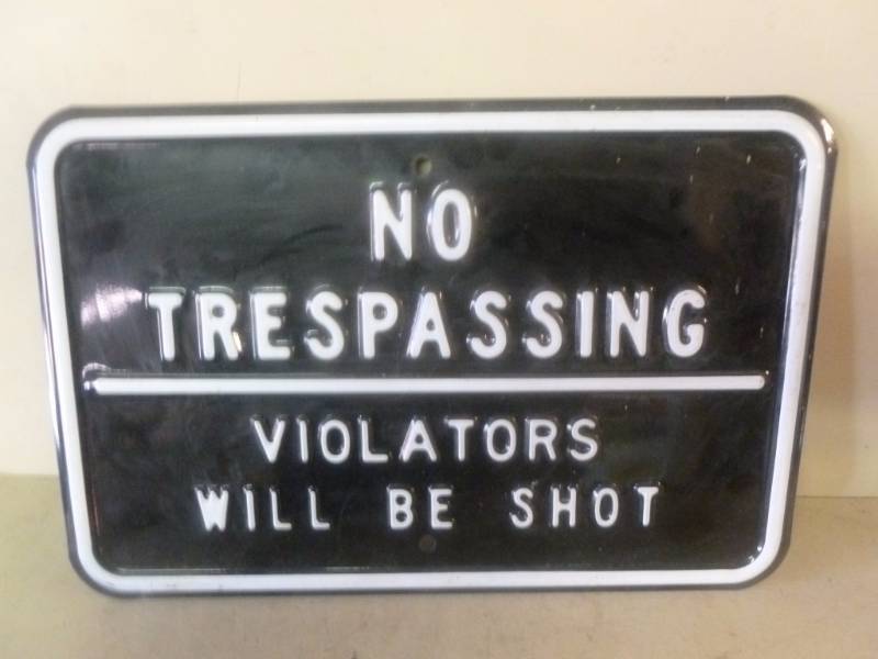 lot 194 image: Metal Sign