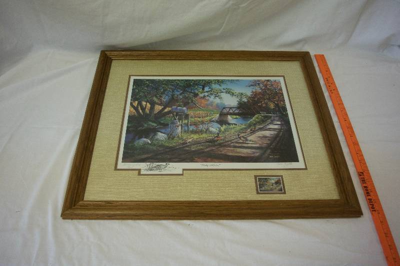 lot 22 image: Ken Zylla 1986 Gamebird Stamp and Art-Print (Signed)