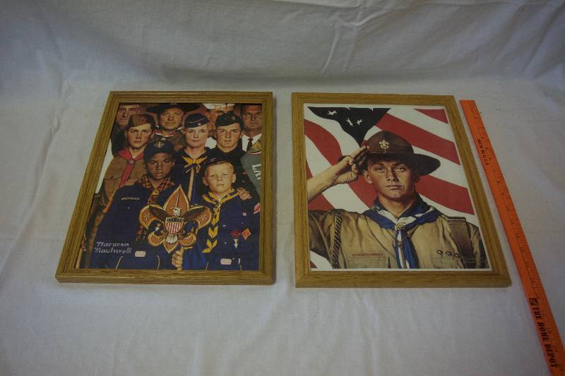 lot 25 image: Norman Rockwell Vintage Boyscout Commemorative Prints