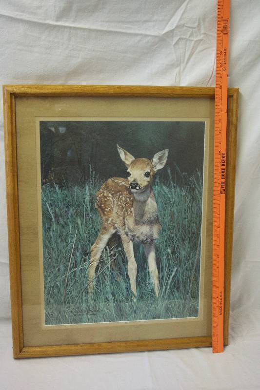 lot 80 image: Charles Frac Fawn Wall Art