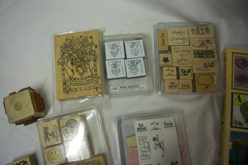 lot 117 image: Hard to Find Retired Rubber Stamps