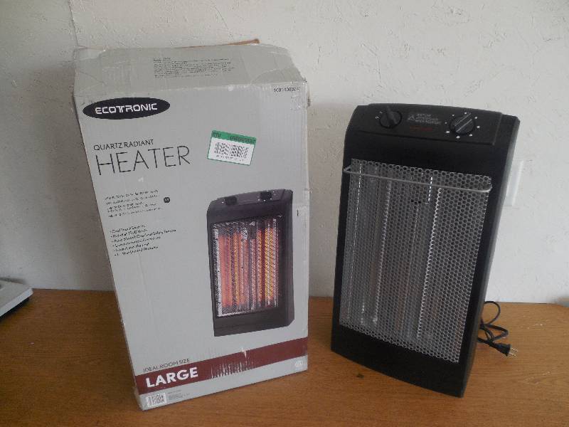 lot 37 image: Ecotronic 1500-Watt 2-Element Infrared Electric Portable Heater