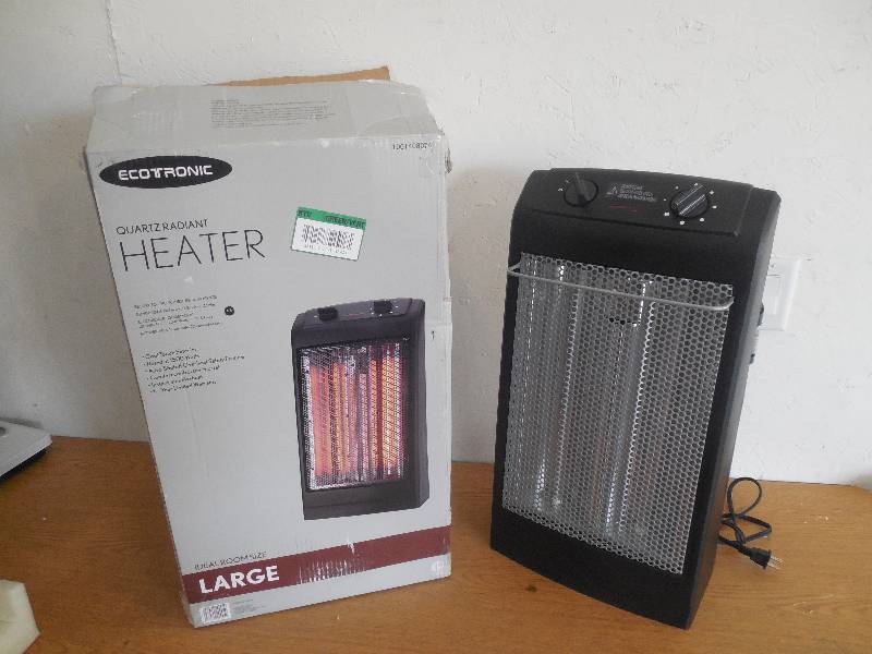 lot 38 image: Ecotronic 1500-Watt 2-Element Infrared Electric Portable Heater