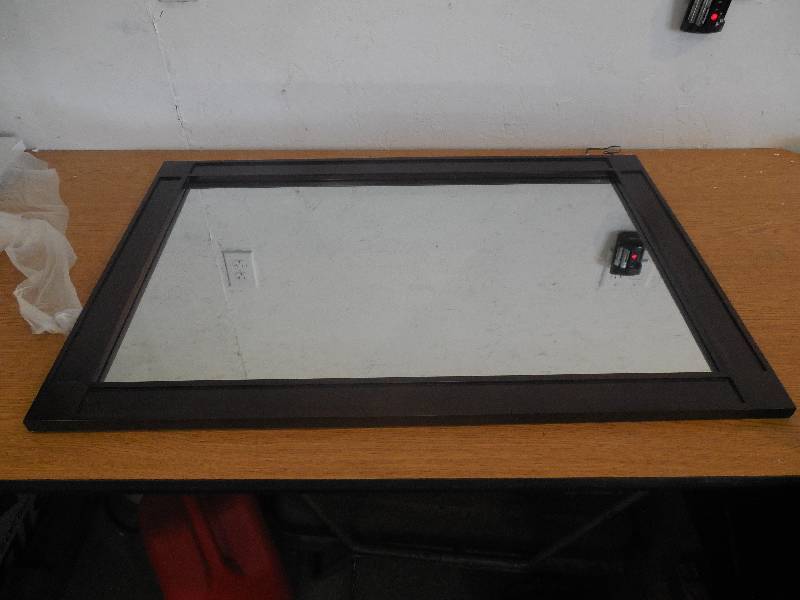 lot 51 image: Bella 24 In. L X 36 In. W Framed Wall Mirror In Tobacco