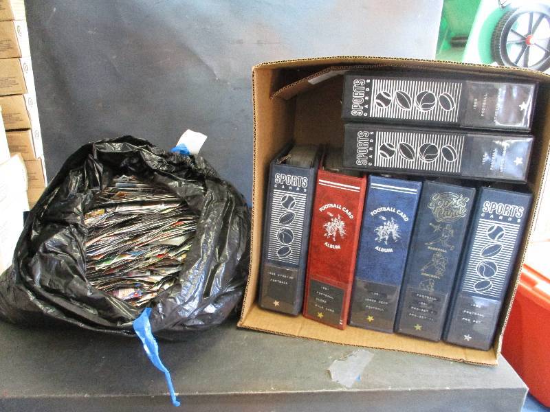 lot 18 image: Bag & Binders Full Of Baseball & Football Cards