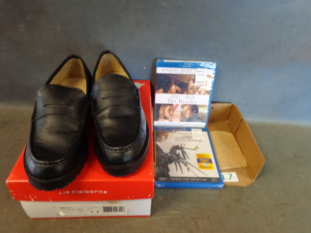 lot 27 image: Shoes & Blue Ray Discs