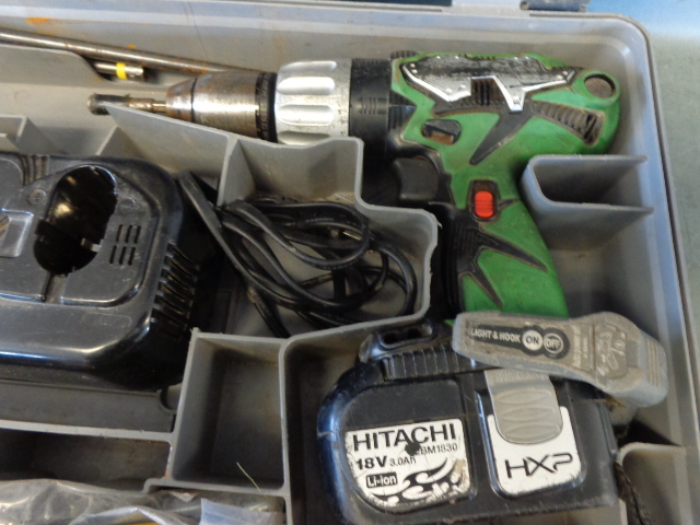 lot 35 image: Hitachi Drill Set